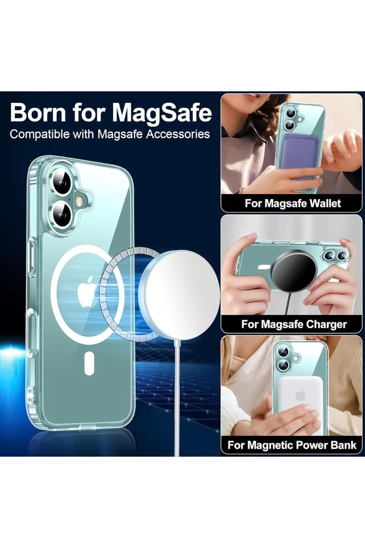 iPhone 14 Pro Uyumlu Kılıf Kamera Koruma Camı Ekran Koruyucu Şeffaf Magsafe Temperli Cam Koruma