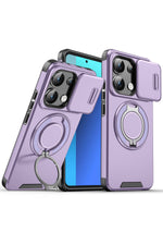 Load image into Gallery viewer, Xiaomi Redmi Note 13 Pro 5G Uyumlu Kılıf Kamera Korumalı Sürgülü 360 Dönebilen Magsafe Stand Tank