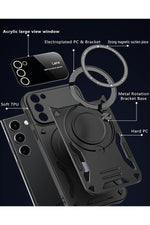 Load image into Gallery viewer, Samsung Galaxy S25 Plus/S24 Plus Uyumlu Kılıf Magsafe Standlı Kamera Lens Korumalı Renkli Tank Kapak