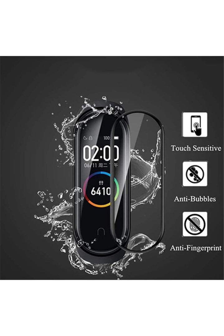 Xiaomi Mi Band 4 Uyumlu Tam Kaplayan Darbelere Karşı Dayanıklı Kırılmaz Cam Nano Ekran Koruyucu