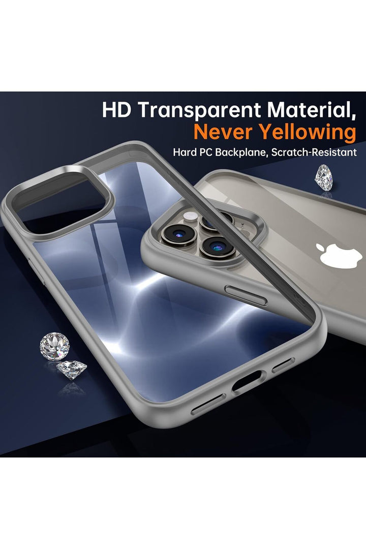 iPhone 15 Pro Max Uyumlu Kılıf Kamera Çevresi Metal Sararmaya Karşı Dayanıklı Koruyucu Silikon Kapak