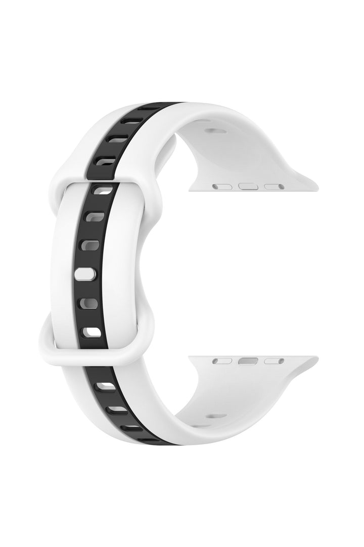 Apple Watch 9 8 7 6 5 4 3 Se 42mm/44mm/45mm/49mm Uyumlu Kordon Ayarlanabilir Renkli Çizgili Silikon