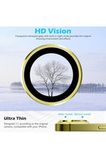 Load image into Gallery viewer, iPhone 15 Uyumlu Kamera Lens Koruyucu Dayanıkl Renkli Metal Temperli Cam Kamera Lens Koruma