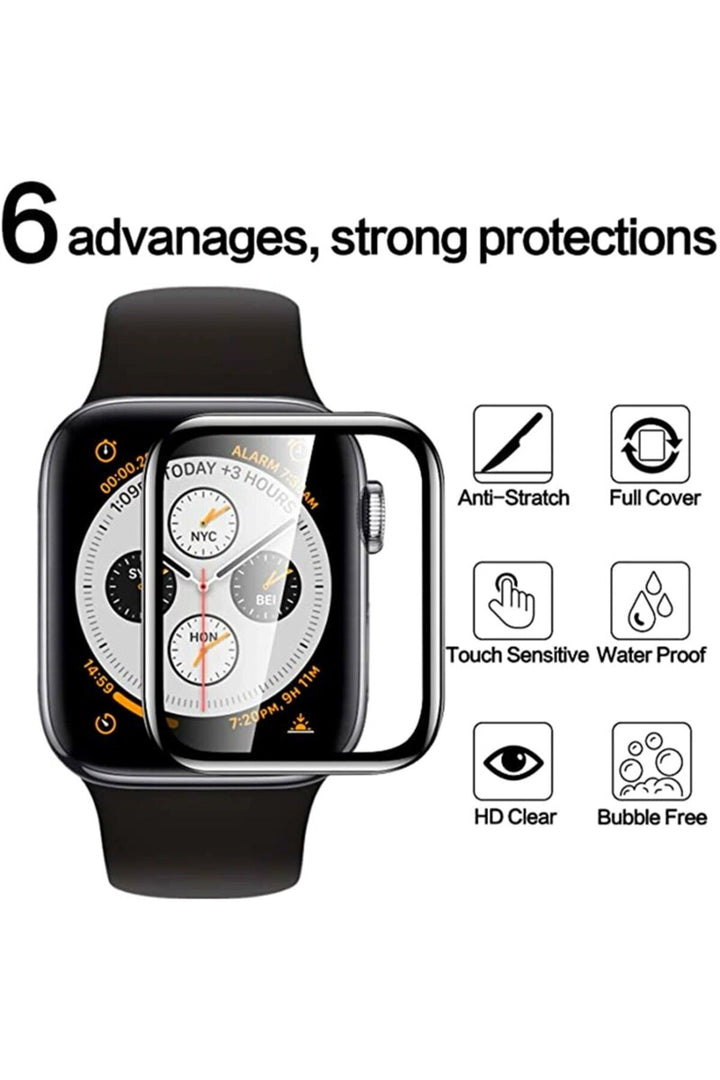 Apple Watch 42mm Uyumlu Koruyucu Ekranı Tam Kaplayan Parmak İzi Bırakmayan Nano 3D Mat Ekran Koruma