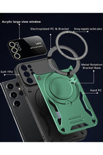 Load image into Gallery viewer, Samsung Galaxy S24 Ultra Uyumlu Kılıf Magsafe Standlı Kamera Lens Koruma Dayanıklı Renkli Tank Kapak