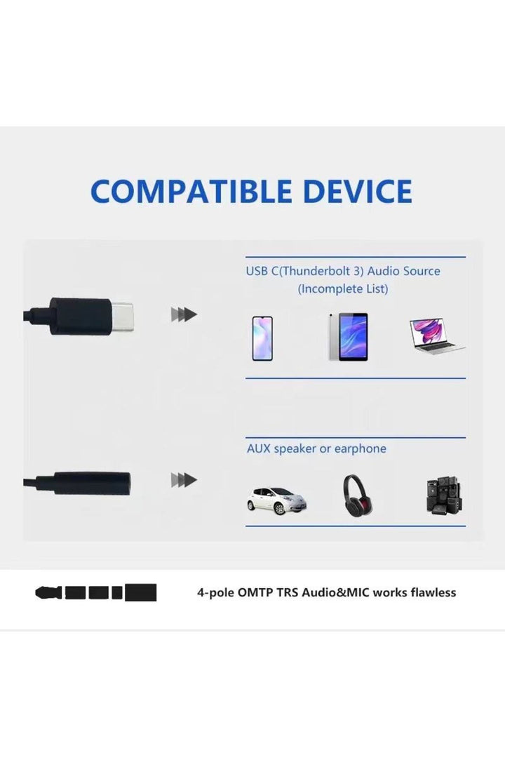 Samsung Xiaomi Uyumlu Çevirici Type-C To Jack Dönüştürücü Kulaklık Çevirici Bluetooth Gerektirmez