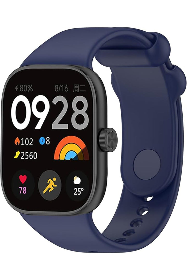 Xiaomi Redmi Watch 4 Uyumlu Kordon Liquid Silikon Ayarlanabilir Renkli Lekelere Dayanıklı Kordon