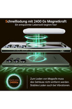 Load image into Gallery viewer, Samsung Galaxy S24 Ultra Uyumlu Kılıf 3D Kamera Lens Korumalı Magsafe Kenarı Renkli Şeffaf Kapak