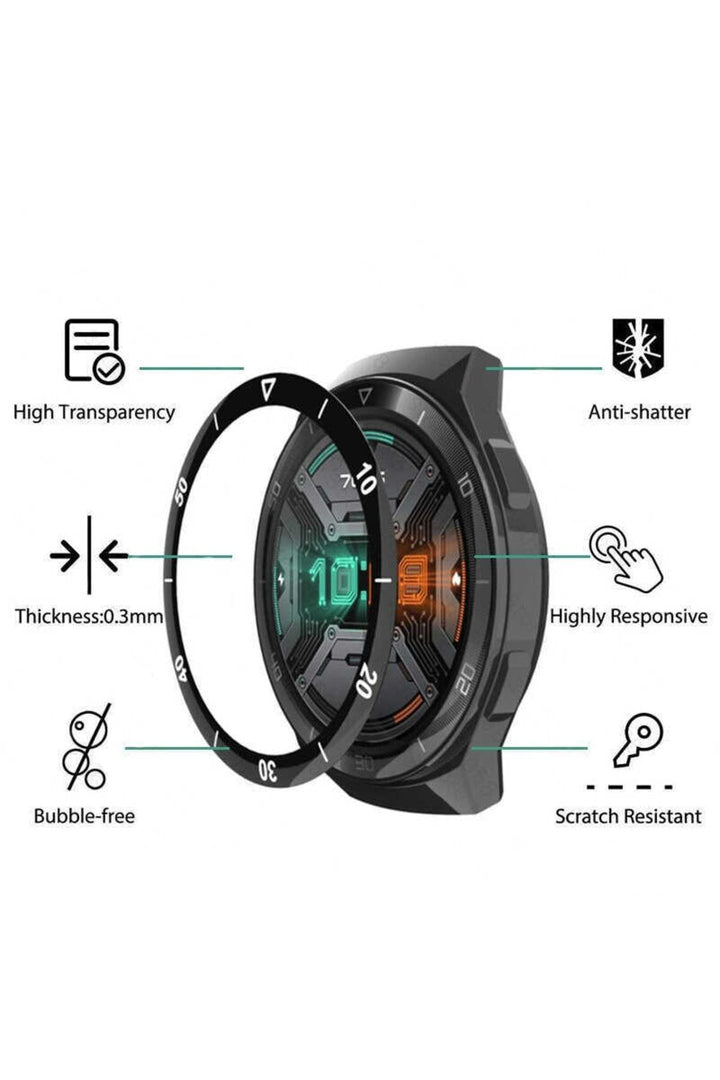 Huawei Gt 2e 46mm Sport Uyumlu Eko Ppma Pet 0.3mm Ultra Ince Kabarcık Yapmayan Saat Ekran Koruyucu