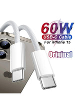 Load image into Gallery viewer, Apple Ipad Iphone 15/16 Plus/16/17 Pro Max Uyumlu 60w Hızlı Şarj Kablosu Örgü Usb-c Type-c Pd Kablo