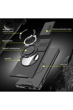 Load image into Gallery viewer, Samsung Galaxy S23 Fe Uyumlu Kılıf Kamera Korumalı Sürgülü 360 Dönebilen Magsafe Stand Tank Kapak