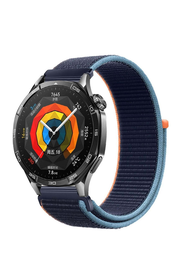 Huawei Watch GT2e/GT2/GT2 Pro/GT3/GT3 Pro/GT4/GT5 46mm Sport Kumaş Ayarlanabilir Cırt Cırtlı Kordon