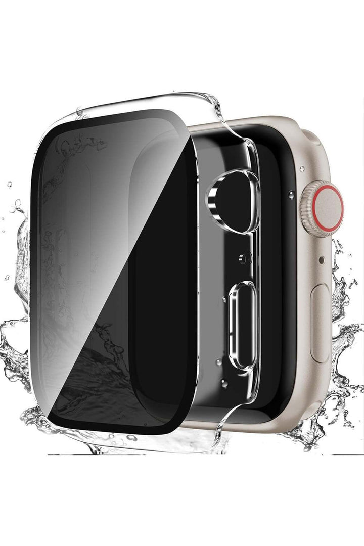 Apple Watch 41mm Uyumlu Kılıf Ekran ve Kasa Koruma Hayalet/Privacy Gizlilik Özellikli Kasa Koruyucu