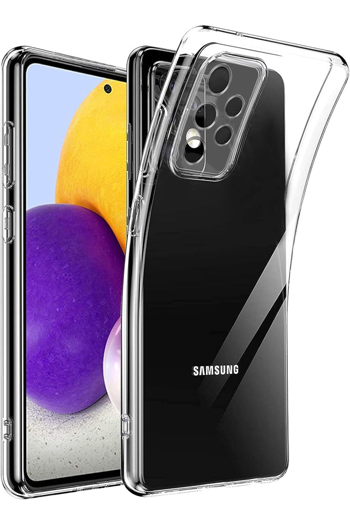 Samsung Galaxy A52 Uyumlu Kılıf 3d Kamera Korumalı Darbe Önleyici Şeffaf Transparan Esnek Silikon