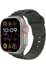Load image into Gallery viewer, Apple Watch 10/9/8/7/6/SE/Ultra Uyumlu 42/44/45/46/49mm Çift Renkli Bakla Desen Silikon Spor Kordon