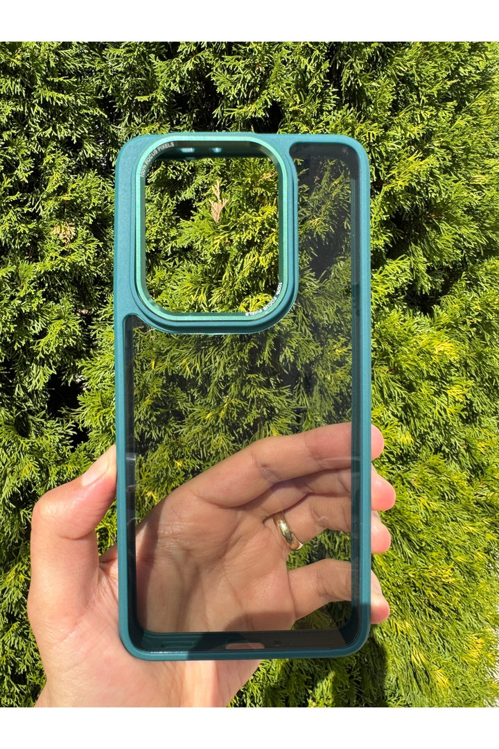 Xiaomi Mi 14T Pro Uyumlu Kılıf Siyah Transparan Şeffaf Kamera Çevresi Metal Koruyucu Silikon Kapak