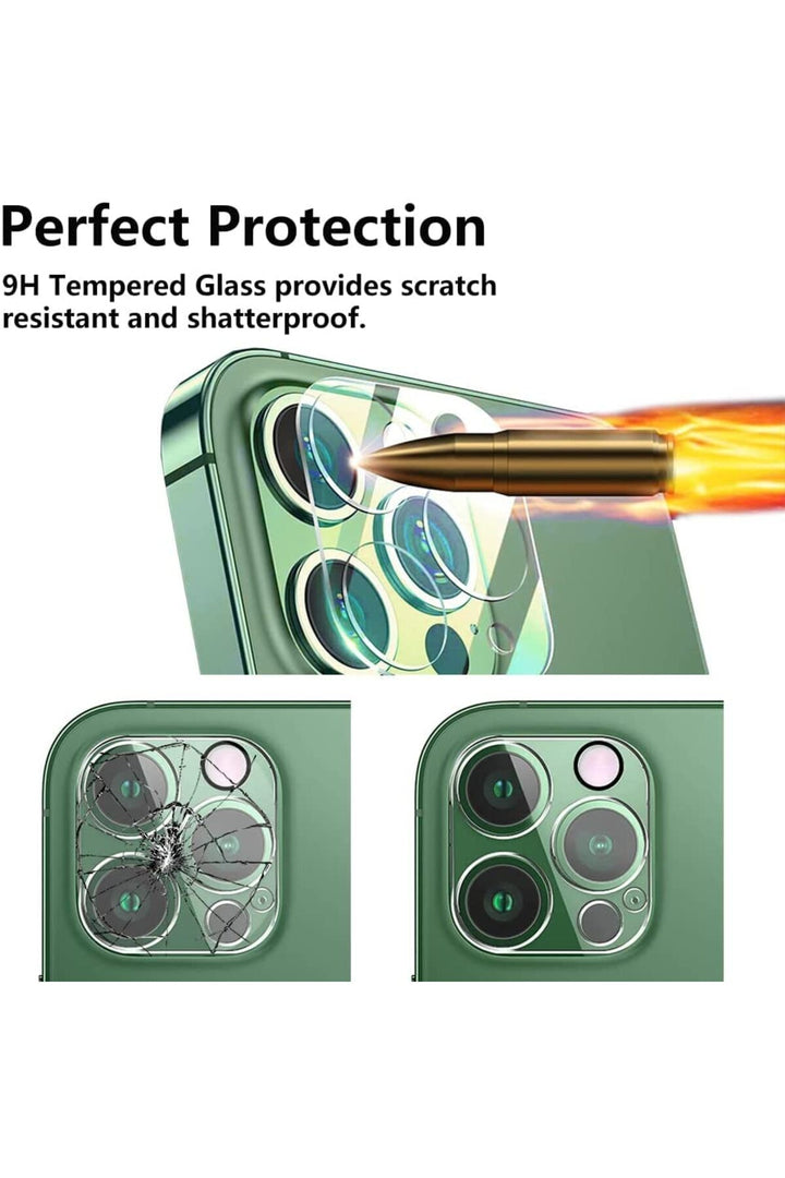 iPhone 13 Pro/13 Pro Max Uyumlu Kamera Lens Koruyucu Temperli Cam Dayanıklı Kamera Lens Koruma