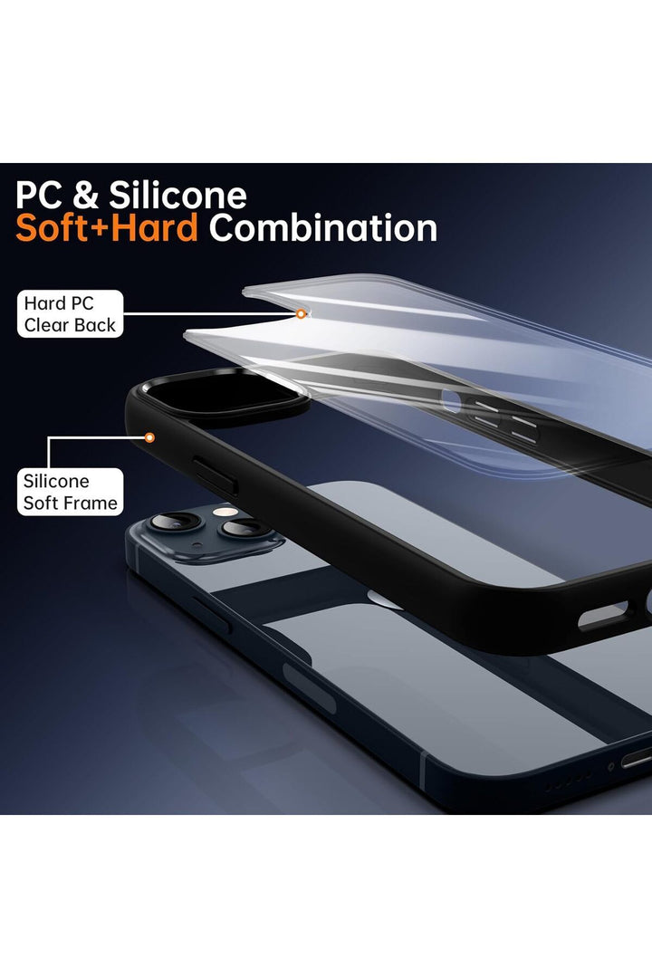 iPhone 14 Uyumlu Kılıf Kamera Çevresi Metal Sararmaya Karşı Dayanıklı Koruyucu Silikon Kapak