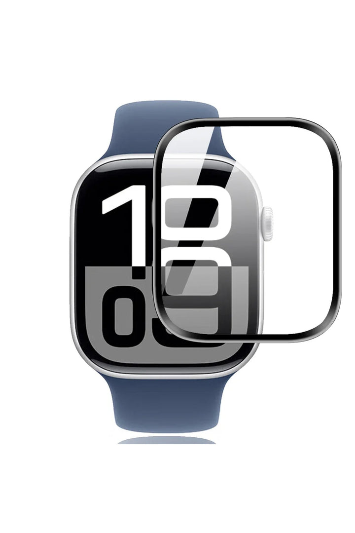 Apple Watch 10 46mm Uyumlu Ekran Koruyucu Ekranı Tam Kaplayan 3D Kavisli Darbelere Karşı Dayanıklı