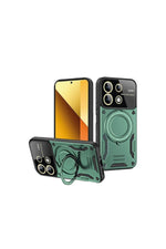 Load image into Gallery viewer, Xiaomi Redmi Note 13 Pro 4G Uyumlu Kılıf Magsafe Standlı Kamera Lens Korumalı Dayanıklı Renkli Tank