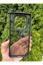 Load image into Gallery viewer, Xiaomi Redmi Note 14 Pro Uyumlu Kılıf Siyah Transparan Şeffaf Kamera Çevresi Metal Koruyucu Silikon