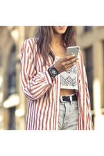 Load image into Gallery viewer, Apple Watch 9 8 7 6 5 4 3 2 1 Se 38mm/40mm/41mm Uyumlu Kordon Mıknatıslı Magnetli Deri Kordon