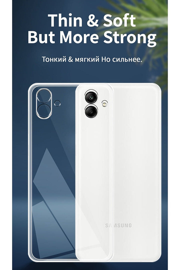 Samsung Galaxy A05 Uyumlu Kılıf 3D Kamera Korumalı Darbe Önleyici Şeffaf Transparan Esnek Silikon