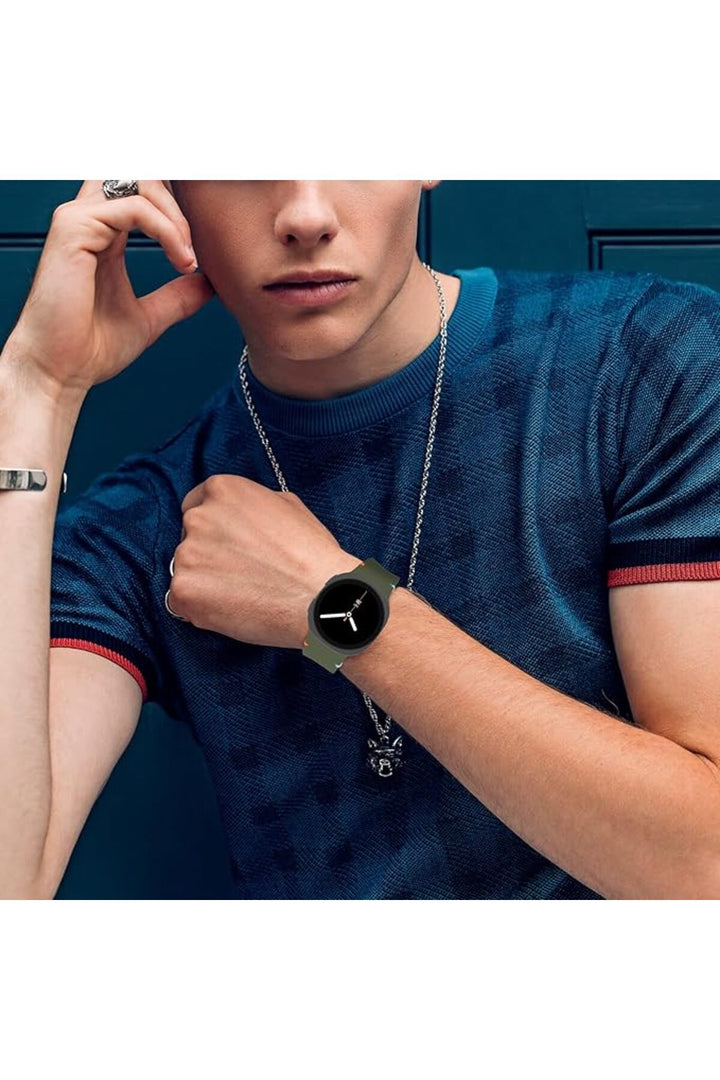 Samsung Galaxy Watch 8 40mm/44mm/Classic 46mm Uyumlu Kordon Liquid Same Leke Tutmayan Silikon Kordon