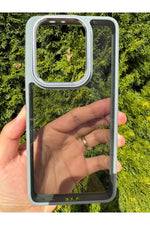 Load image into Gallery viewer, Xiaomi Mi 14T Pro Uyumlu Kılıf Siyah Transparan Şeffaf Kamera Çevresi Metal Koruyucu Silikon Kapak