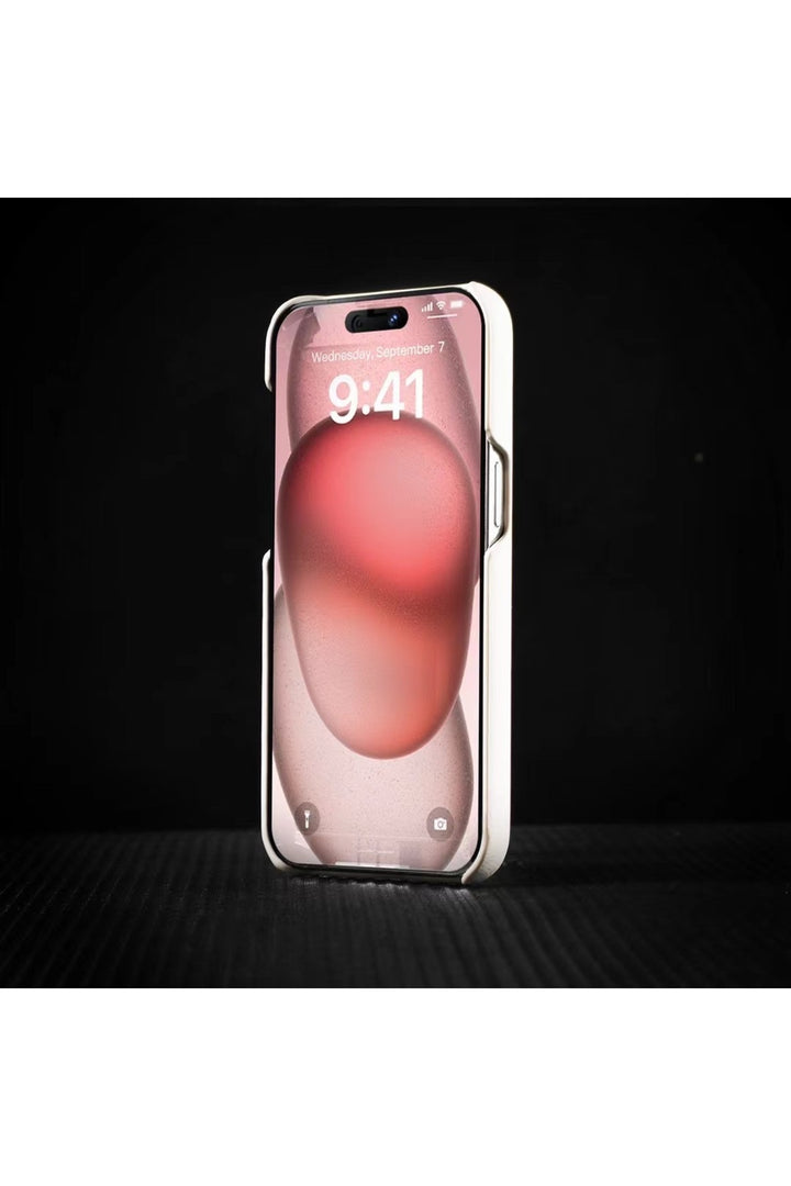 iPhone 15 Pro Uyumlu Deri Magsafe Kılıf Yüksek Kaliteli Kablosuz Şarj Destekli Manyetik Kapak