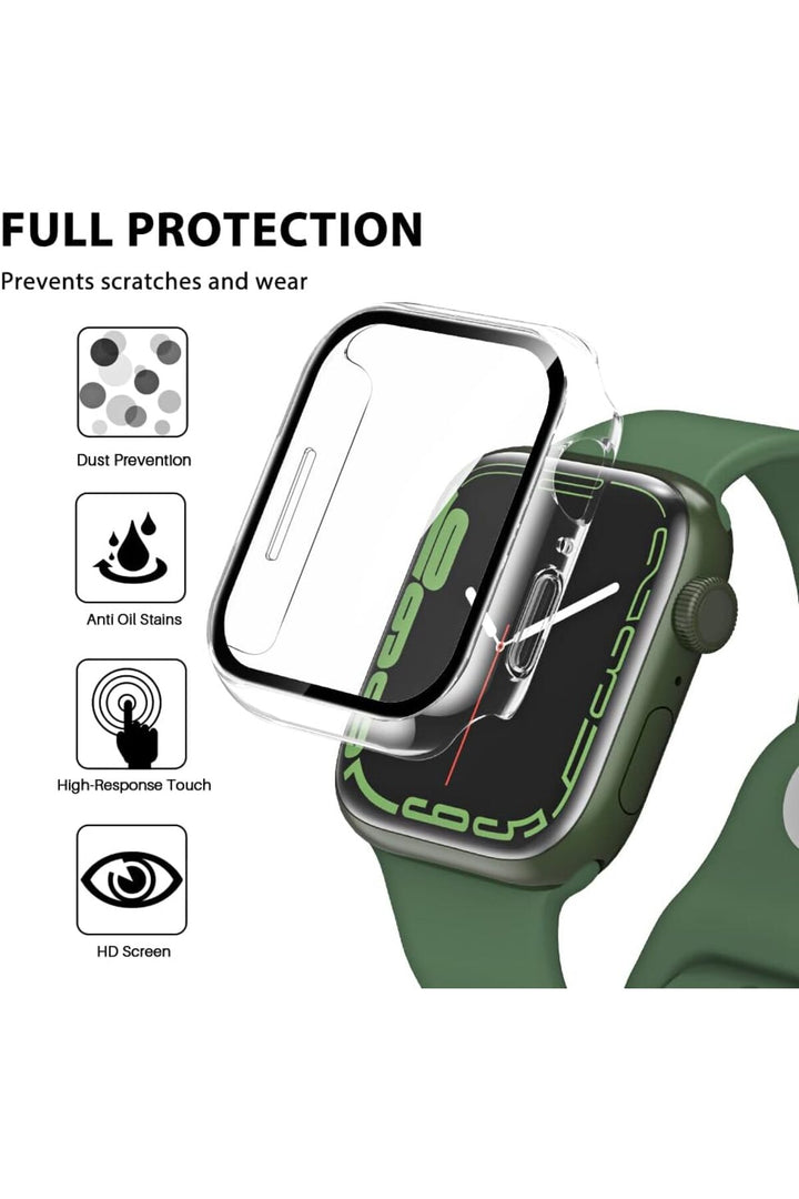 Apple Watch Se 6 5 4 42mm Uyumlu Kılıf Ekran ve Kasa Koruyucu Şeffaf Parlak Watch Kasa 360 Koruma