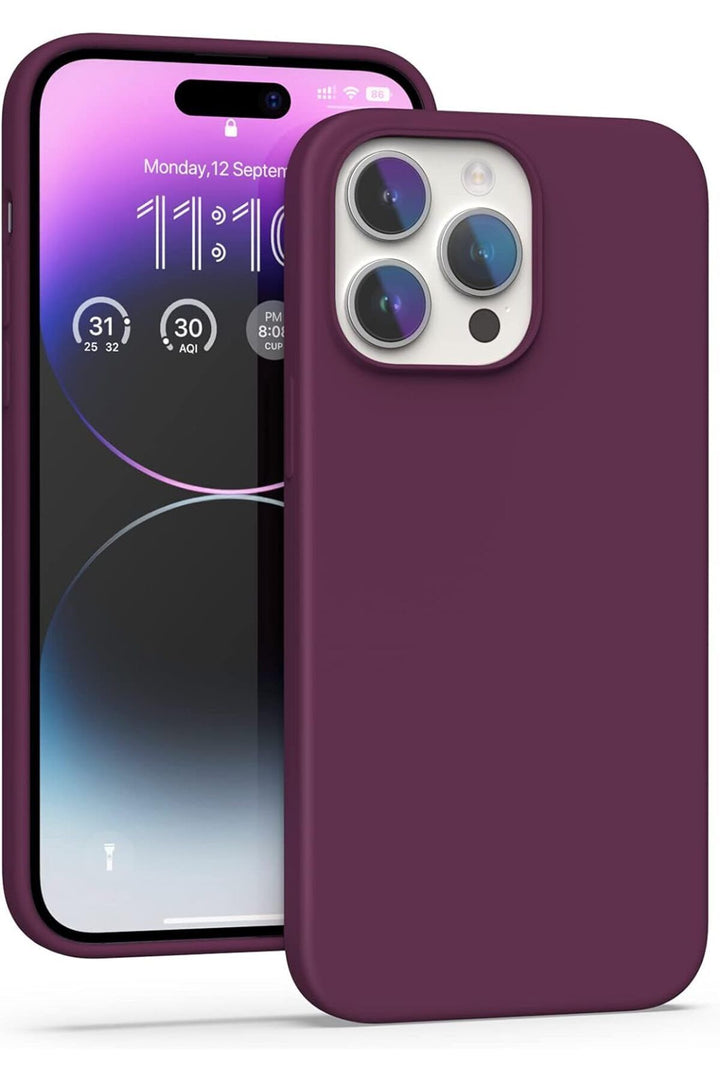 Yüksek Kaliteli iPhone 13 Pro Uyumlu Kılıf Liquid Silikon Renkli Mat Lekelere Dayanıklı Kaymaz