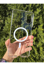 Load image into Gallery viewer, Samsung Galaxy A07 Uyumlu Kılıf İnce Sert Sararmaz Magsafe Kamera Kenarı Koruyucu Dayanıklı Kapak