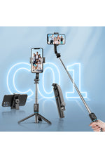 Load image into Gallery viewer, Kablosuz Uzaktan Kumandalı Selfie Çubuğu Katlanabilir Kolay Kurulum Taşınabilir Ayaklı Tripod Stand