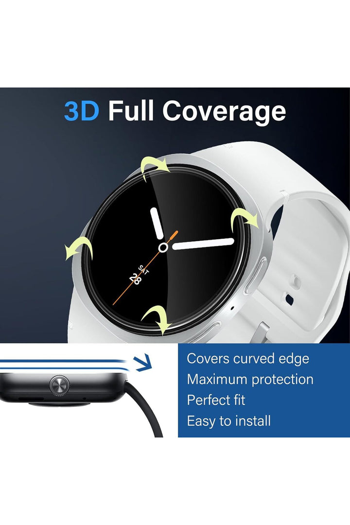 Samsung Galaxy Watch 8 40mm Uyumlu 3 Adet Ekran Koruyucu Darbelere Çizilmelere Karşı Üstün Koruma