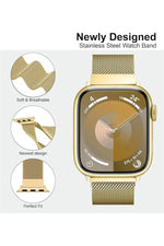 Load image into Gallery viewer, Apple Watch 9 8 7 6 5 4 3 2 1 Se 38mm/40mm/41mm Uyumlu Kordon Mıknatıslı Ayarlanabilir Metal Kordon
