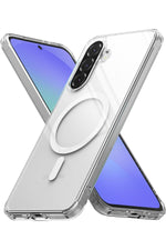 Load image into Gallery viewer, Samsung Galaxy A56 Uyumlu Kılıf Kamera Çıkıntılı Şeffaf Magsafe Kılıf Kablosuz Şarj Destekli Kapak