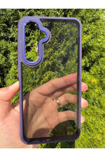 Load image into Gallery viewer, Samsung Galaxy A56/A36 Uyumlu Kılıf Siyah Transparan Şeffaf Kamera Çevresi Metal Koruyucu Silikon