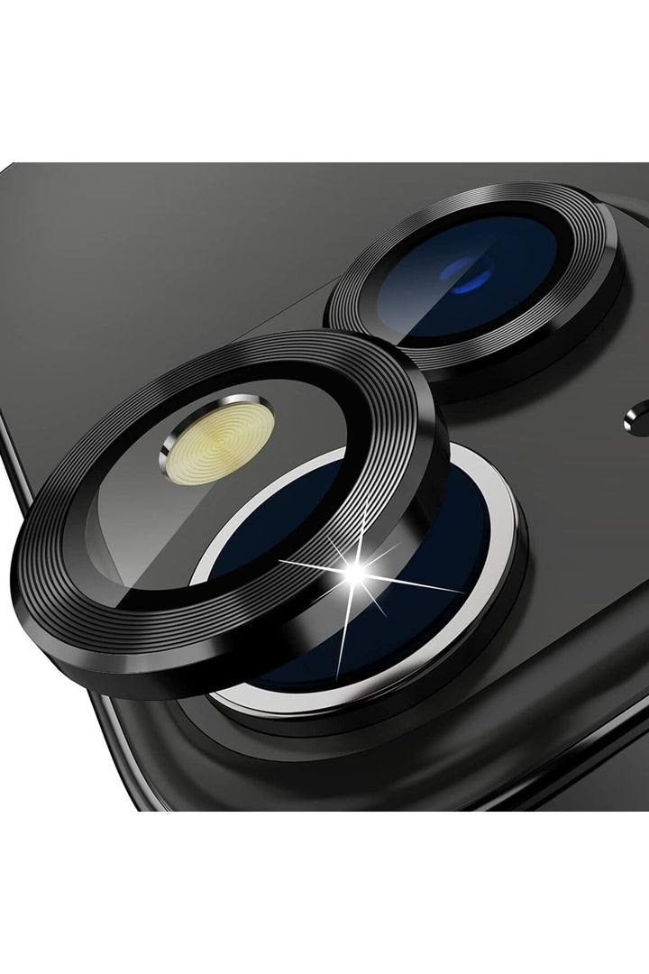 iPhone 15 Uyumlu Kamera Lens Koruyucu Dayanıkl Renkli Metal Temperli Cam Kamera Lens Koruma