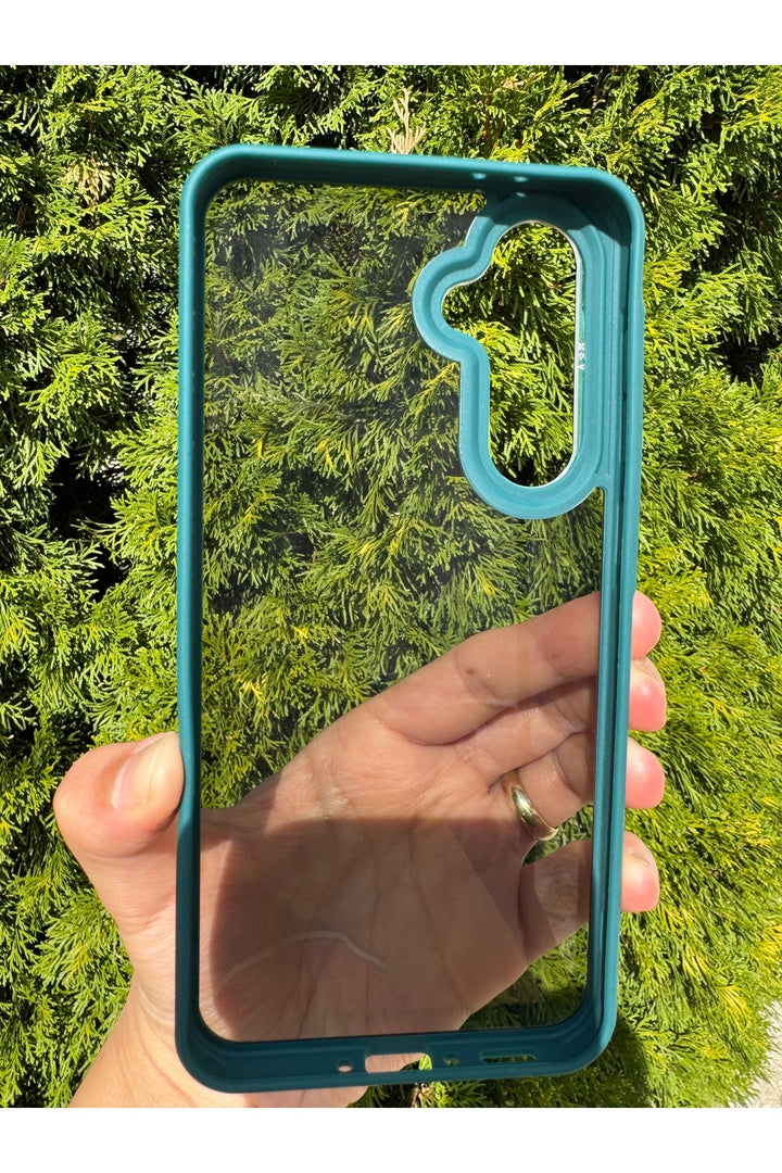 Samsung Galaxy A56/A36 Uyumlu Kılıf Siyah Transparan Şeffaf Kamera Çevresi Metal Koruyucu Silikon