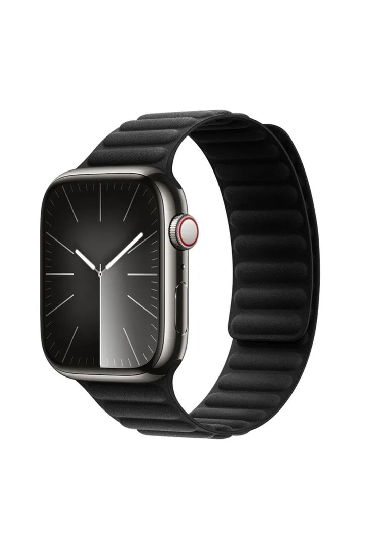 Apple Watch 9 8 7 6 5 4 3 2 1 Se 38mm/40mm/41mm Uyumlu Kordon Mıknatıslı Magnetli Deri Kordon