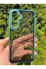 Samsung Galaxy A56/A36 Uyumlu Kılıf Siyah Transparan Şeffaf Kamera Çevresi Metal Koruyucu Silikon