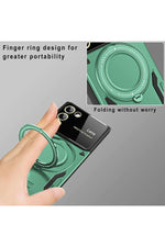 Load image into Gallery viewer, Samsung Galaxy S23 Fe Uyumlu Kılıf Magsafe Standlı Kamera Lens Koruma Dayanıklı Renkli Tank Kapak