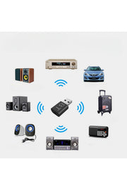Araç içi Bluetooth Kiti USB 3.5mm Jack Bluetooth Receiver Aux Kablo Wireless Araç Kiti Kablosuz Kit