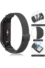 Load image into Gallery viewer, Xiaomi Mi Band 8 Uyumlu Kordon Ayarlanabilir Mıknatıslı Metal Hasır Manyetik Paslanmaz Kordon
