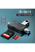 Load image into Gallery viewer, iPad/Macbook/iPhone 15/16/Plus/17 Pro Max Uyumlu Type-C To USB/Micro SD Card Reader Okuyucu Çevirici