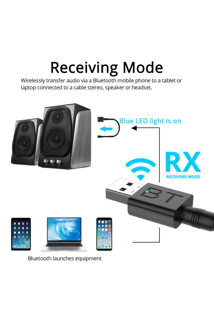 Araç içi Bluetooth Kiti USB 3.5mm Jack Bluetooth Receiver Aux Kablo Wireless Araç Kiti Kablosuz Kit