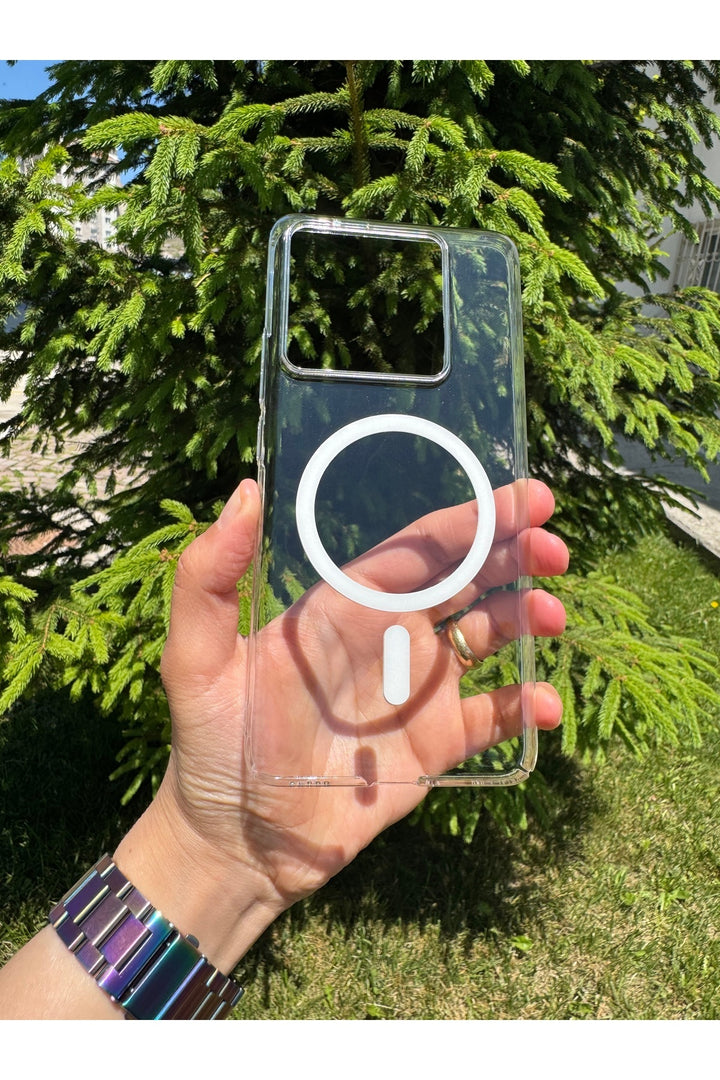 Xiaomi Mi 14T Pro Uyumlu Kılıf Sert Sararmaz Magsafe Kamera Korumalı Koruyucu Dayanıklı Kapak