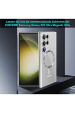 Load image into Gallery viewer, Samsung Galaxy S24 Ultra Uyumlu Kılıf 3D Kamera Lens Korumalı Magsafe Kenarı Renkli Şeffaf Kapak
