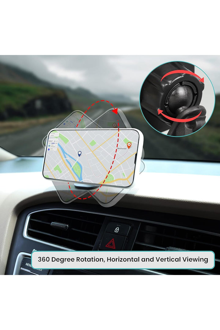 Tüm Cihazlara Uyumlu Mıknatıslı Araç içi Telefon Tutucu Torpido ve Düz Zemine Yapışabilen Tutucu